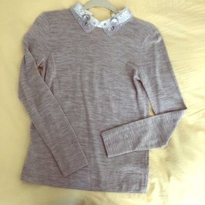 Club Monaco cashmere sweater with shirt collar